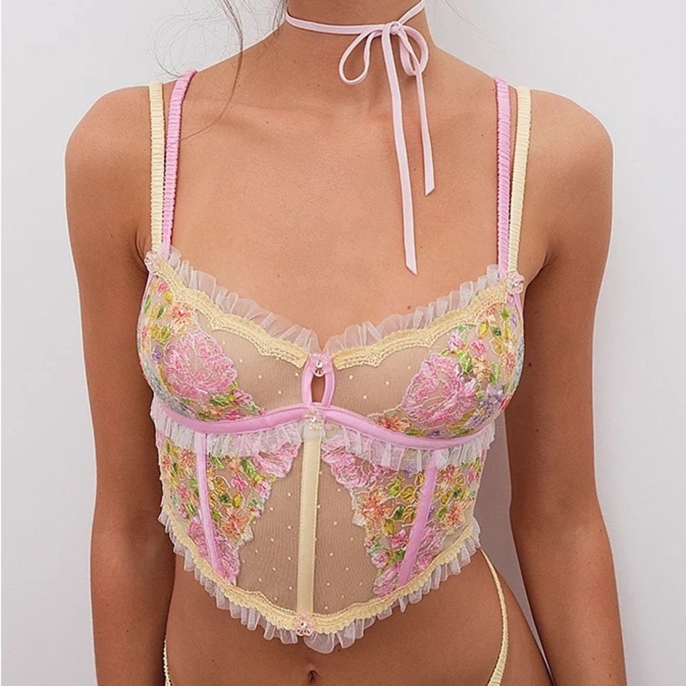 For Love and Lemons Floral Frenzy Bustier